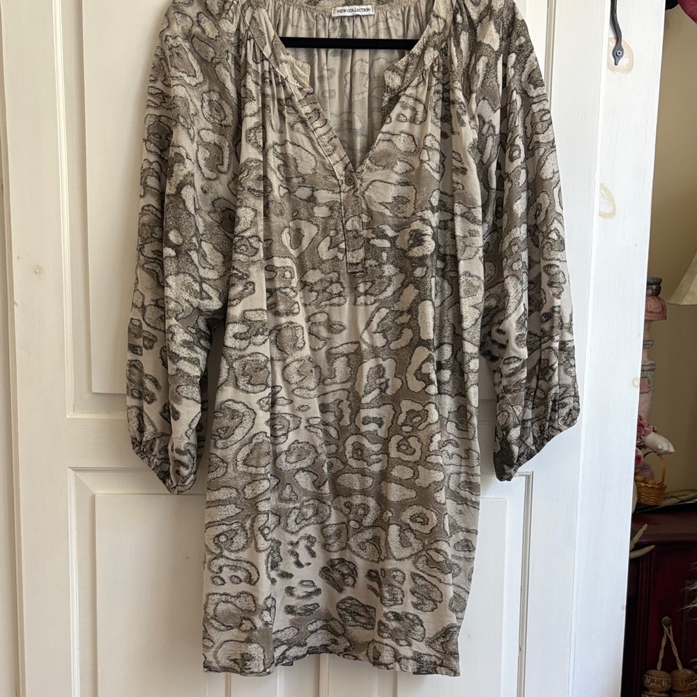 Animal Print V-Neck Tunic